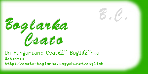 boglarka csato business card